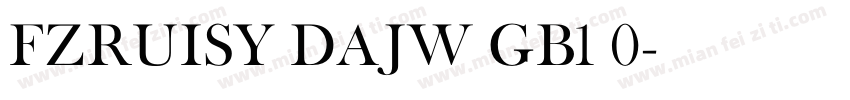 FZRUISY DAJW GB1 0字体转换